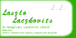 laszlo laczkovits business card