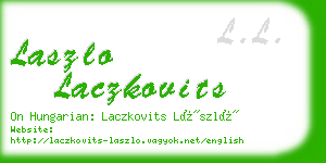 laszlo laczkovits business card